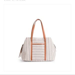 NWT Anchorage Striped Canvas Tote